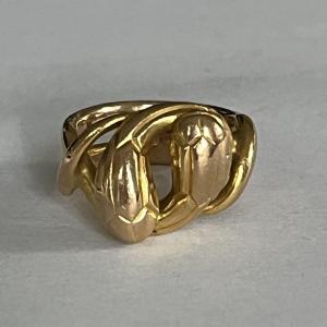 4672- Old Gold Snake Ring June
