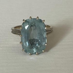 4860- Bague Or Gris Aigue-marine 5,50 Ct