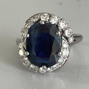 4807- Mauboussin Sapphire Diamond Ring