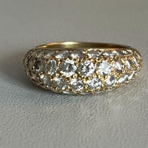 4960- Bague Jonc Bry Paris Or Jaune Diamants