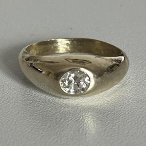 5291- Yellow Gold Diamond Bangle Ring 0.50 Ct