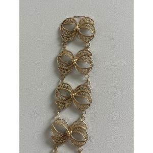 5294- Filigree Yellow Gold Cuff Bracelet