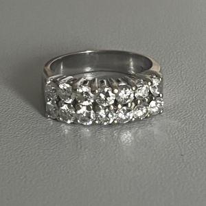 5169- White Gold Diamond Ring 1.60 Ct