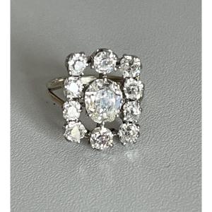 4271- White Gold Thread Ring With Diamonds 3.20 Ct