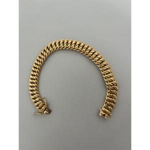 6542- Bracelet Gourmette Or Jaune 14 G