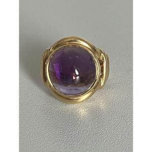 6668- Fred Yellow Gold Amethyst Ring