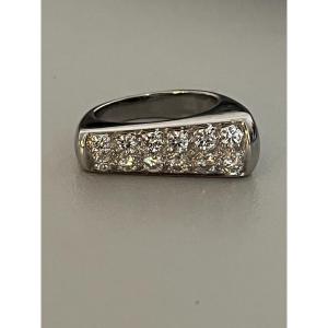 7287 - Vintage Ring In White Gold With 1.00 Ct Diamonds