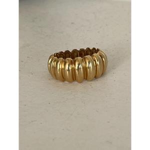 7089- Yellow Gold Godroned Band Ring