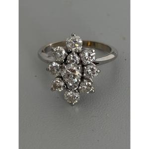 7516 - Marquise Ring White Gold Diamonds (1.60 Ct)