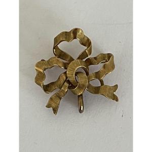 6883 - Broche Pendentif Vintage Or Jaune Texturé