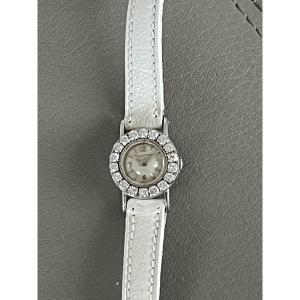 7084 - Montre Dame Jaeger Lecoultre Or Gris Diamants