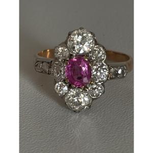 7552 - Bague Or Jaune Rubis Birman Diamants