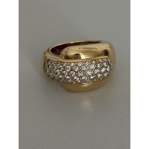 7603 - Important Chaumet Ring Yellow Gold Diamonds