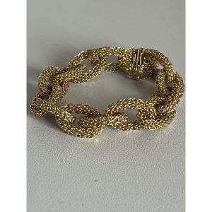 7196- Yellow Gold Twisted Bracelet 48 G