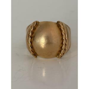 7867- Bague Dôme Vintage Or Jaune