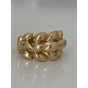 7973 - Chanel Vintage Yellow Gold Bangle Ring