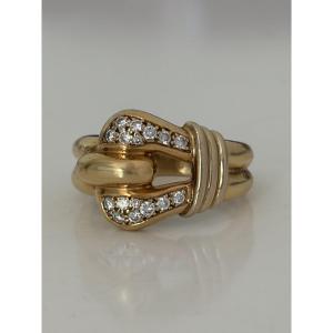 7983 - Christofle Vintage Yellow Gold Diamond Ring