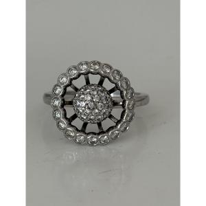 7988 - Boucheron "ma Jolie" Ring In White Gold With Diamonds