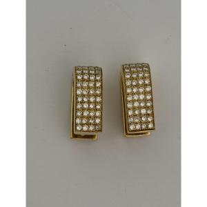 8017 - Yellow Gold Earrings With 2.00 Ct Diamonds