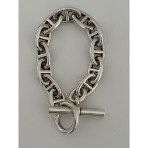 8101- Bracelet HERMES Chaine D'Ancre en Argent