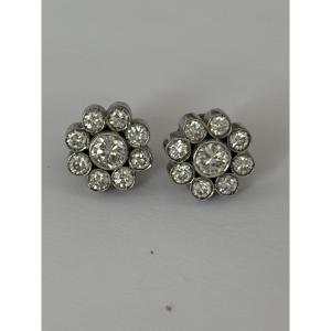2048 - Yellow Gold Diamond Earrings
