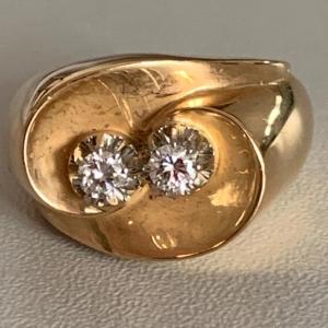 3002- Yellow Gold Diamond Ring