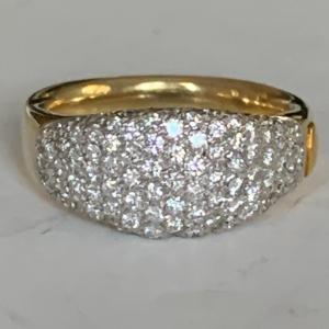 3381 – Yellow Gold Diamond Bangle Ring