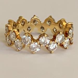 3395 – Wedding Ring Yellow Gold Diamonds 2.40 Ct