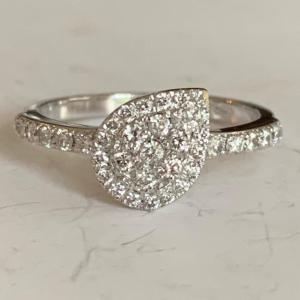 3327 – White Gold Diamond Pave Ring