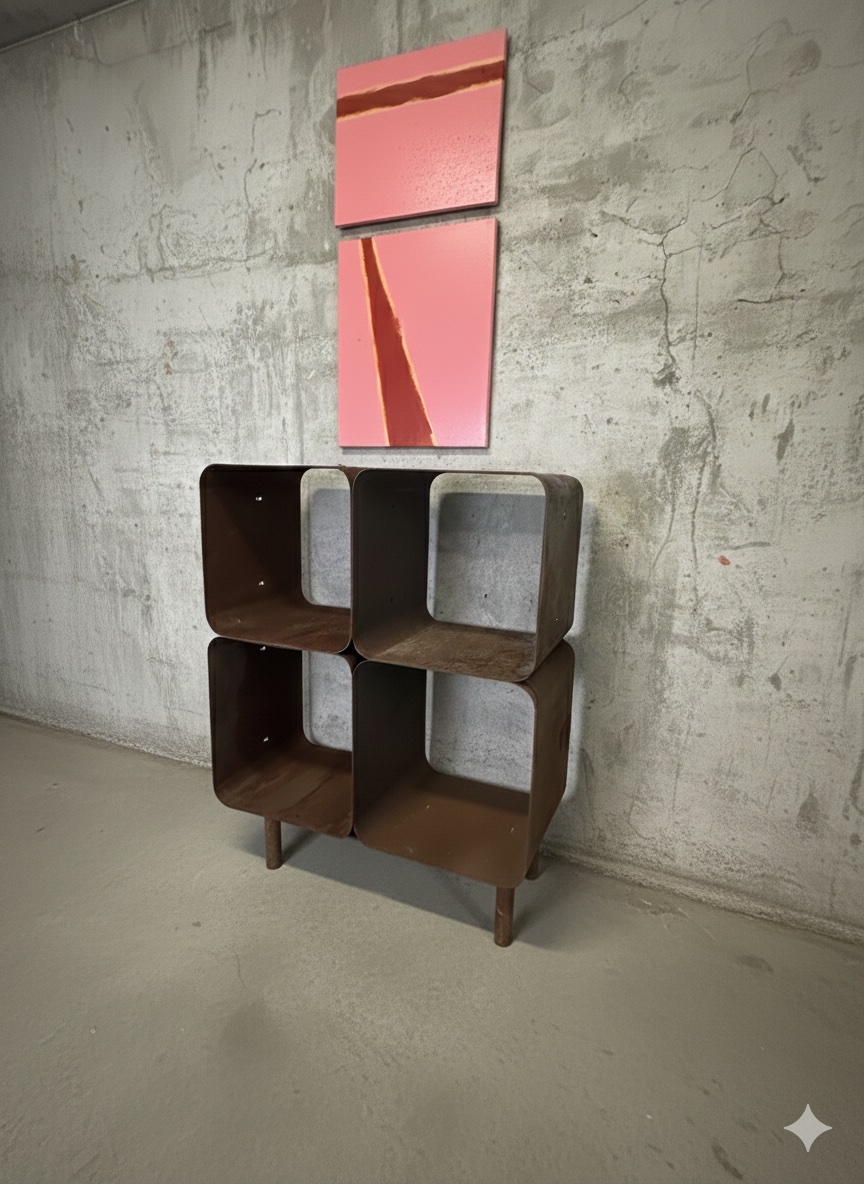 Vintage Brutalism Cabinet, 1970s-photo-2