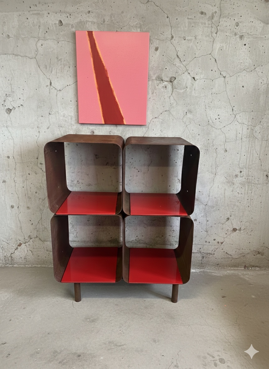 Vintage Brutalism Cabinet, 1970s
