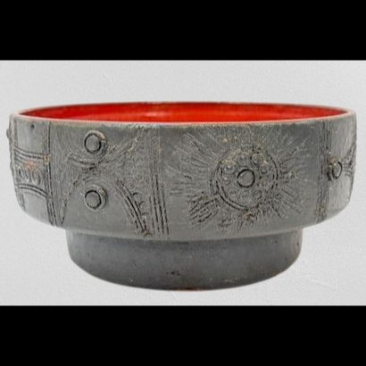 Glazed Ceramic Amphora Bowl -photo-3
