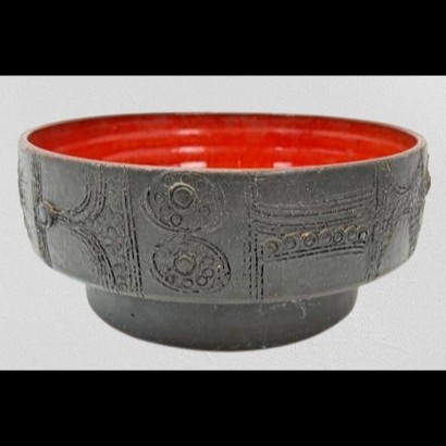 Glazed Ceramic Amphora Bowl 