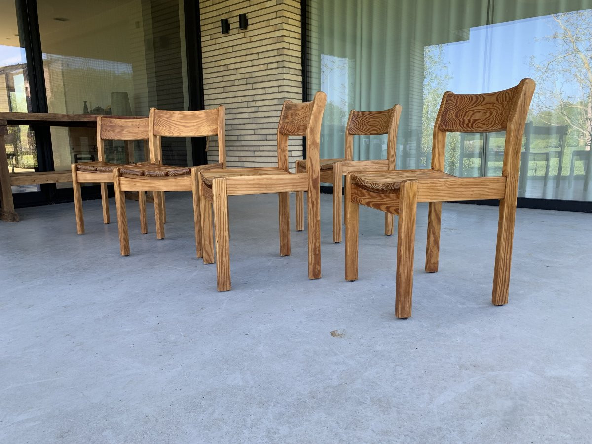 Chaises De Salle à Manger En Pin Douglas -photo-3