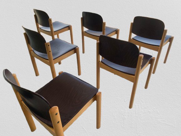 Set Of 6 Kusch + Co Designer Chairs, Model 5400/2-photo-3