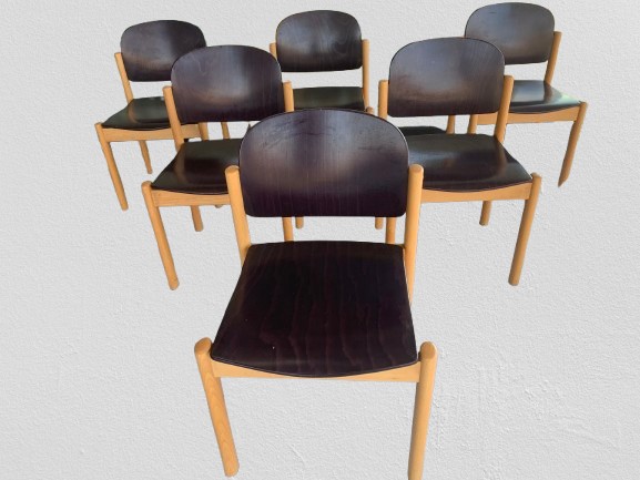 Set Of 6 Kusch + Co Designer Chairs, Model 5400/2