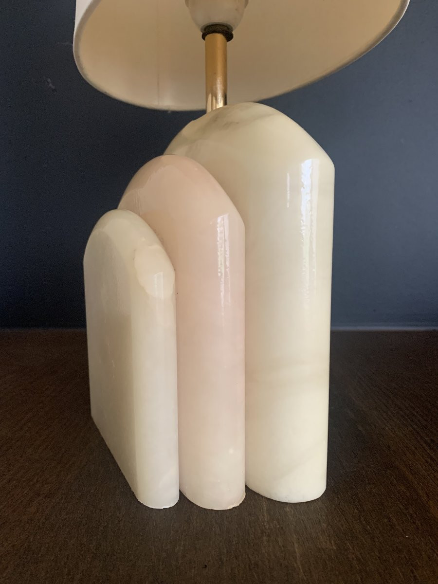 Hollywood Regency Marble Table Lamp-photo-4