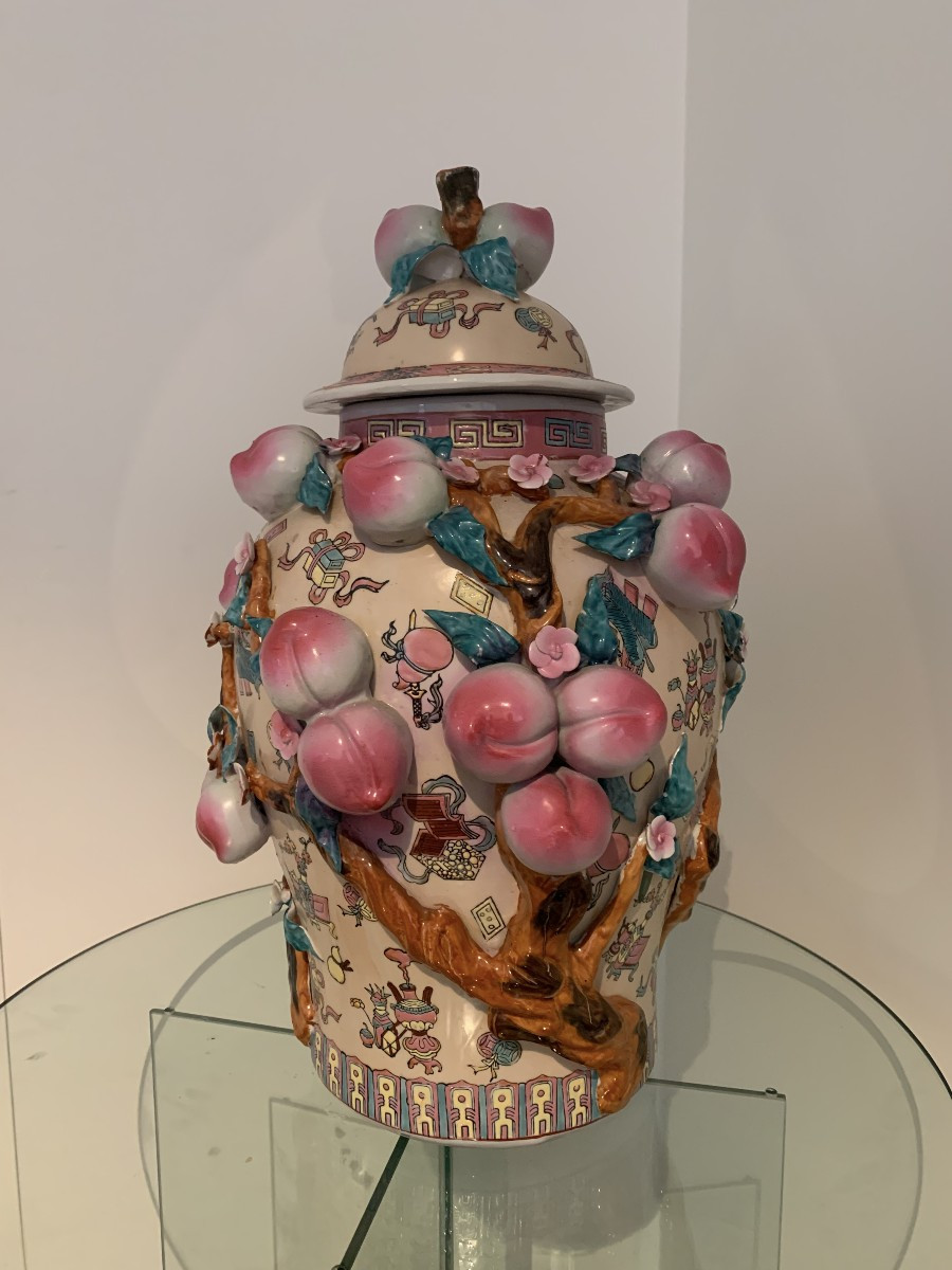 Vase à Couvercle Feng Qian Zhilong