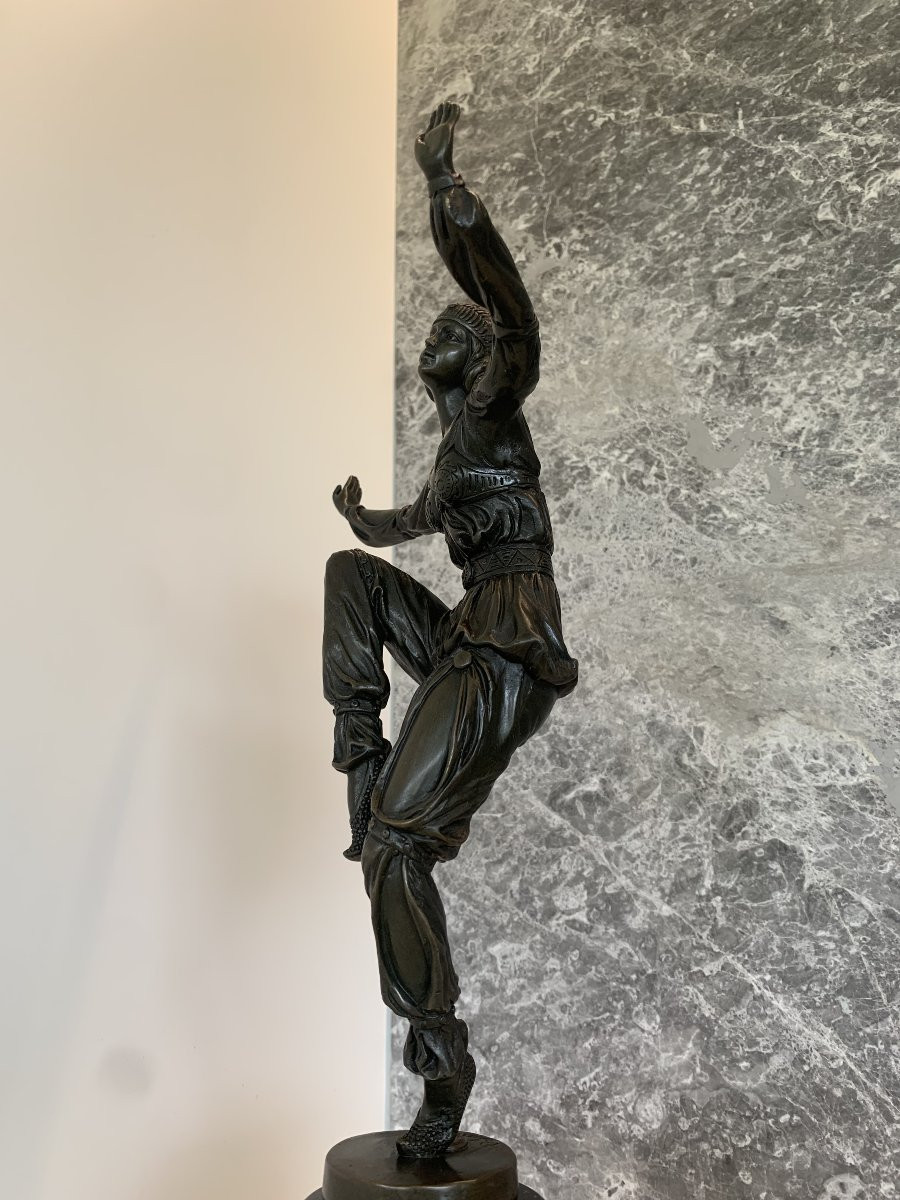 Sculpture De Danseuse En Bronze Art Déco Par Pierre Lauel-photo-5