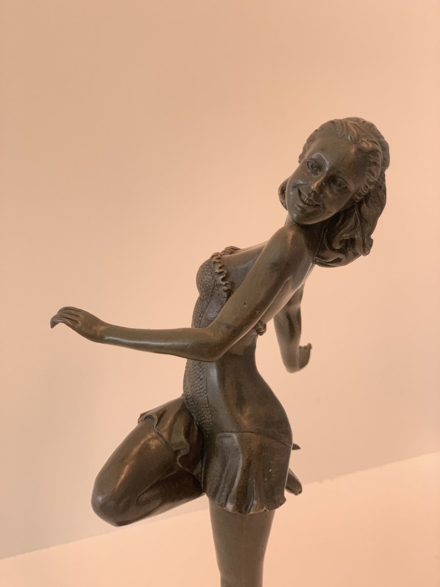 Bronze Sculpture Of Dancer Bruno Zach -photo-3