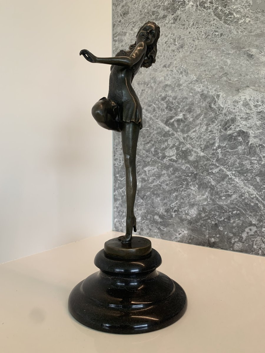 Bronze Sculpture Of Dancer Bruno Zach -photo-1