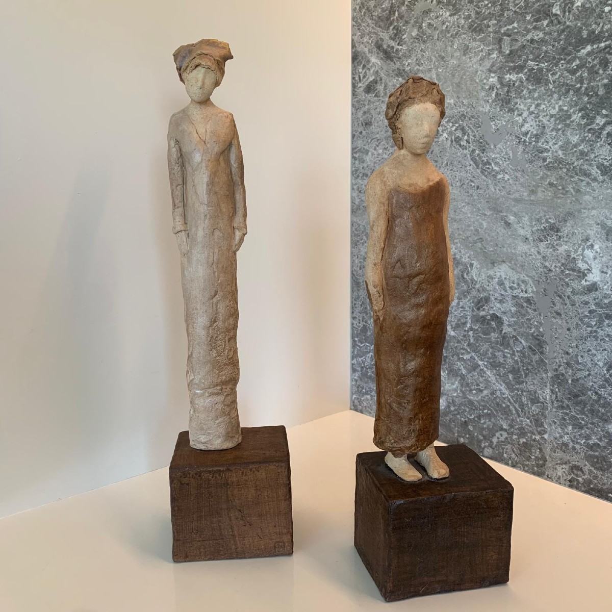 Sculptures minimalistes dans le style Chaffart 