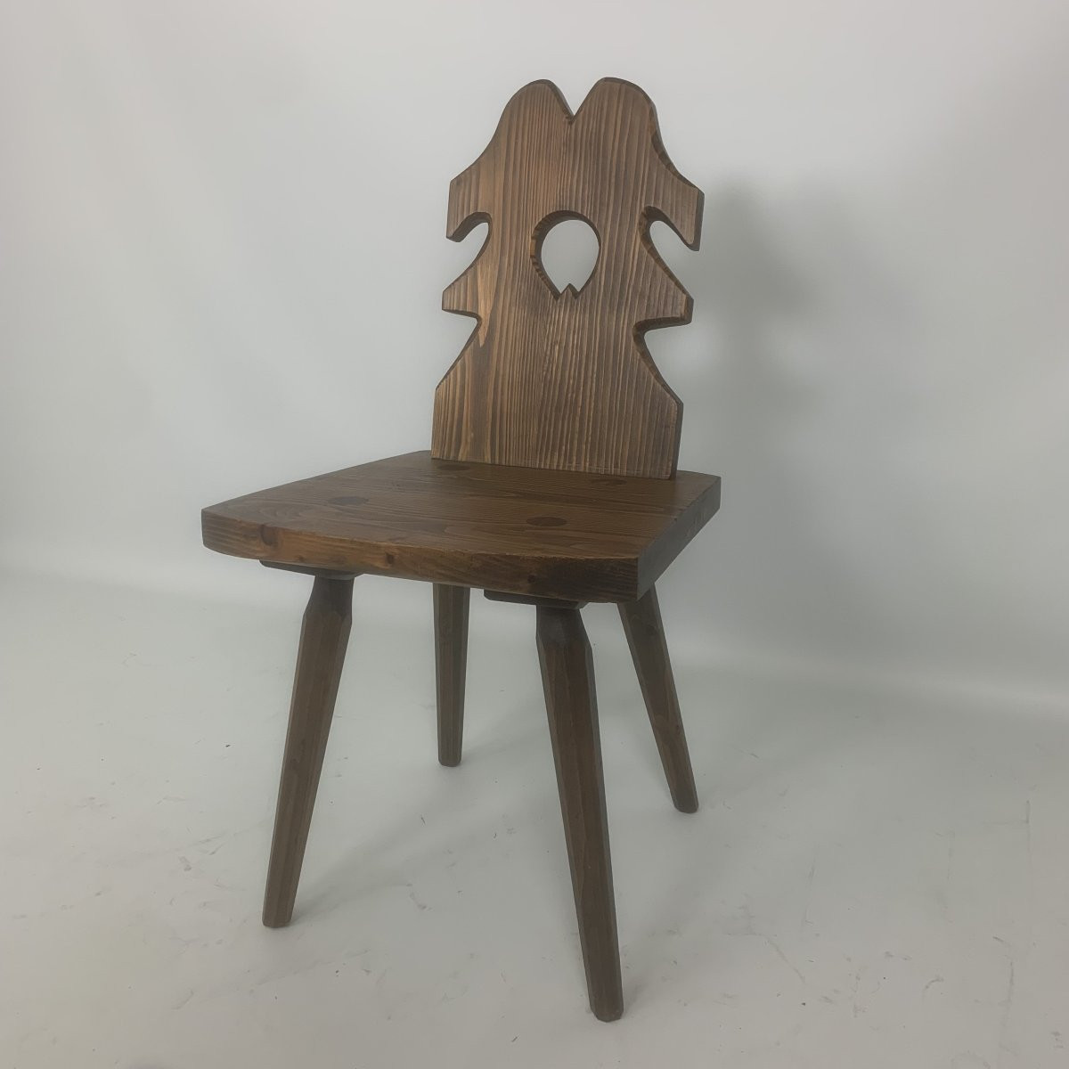 Pair Of Brutalist “arts And Crafts” Chairs -photo-4