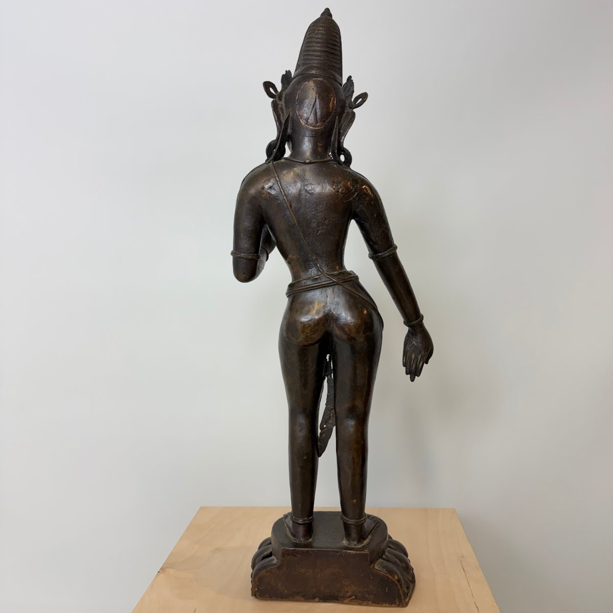 Statue tibétaine en bronze représentant le Bodhisattva-photo-5