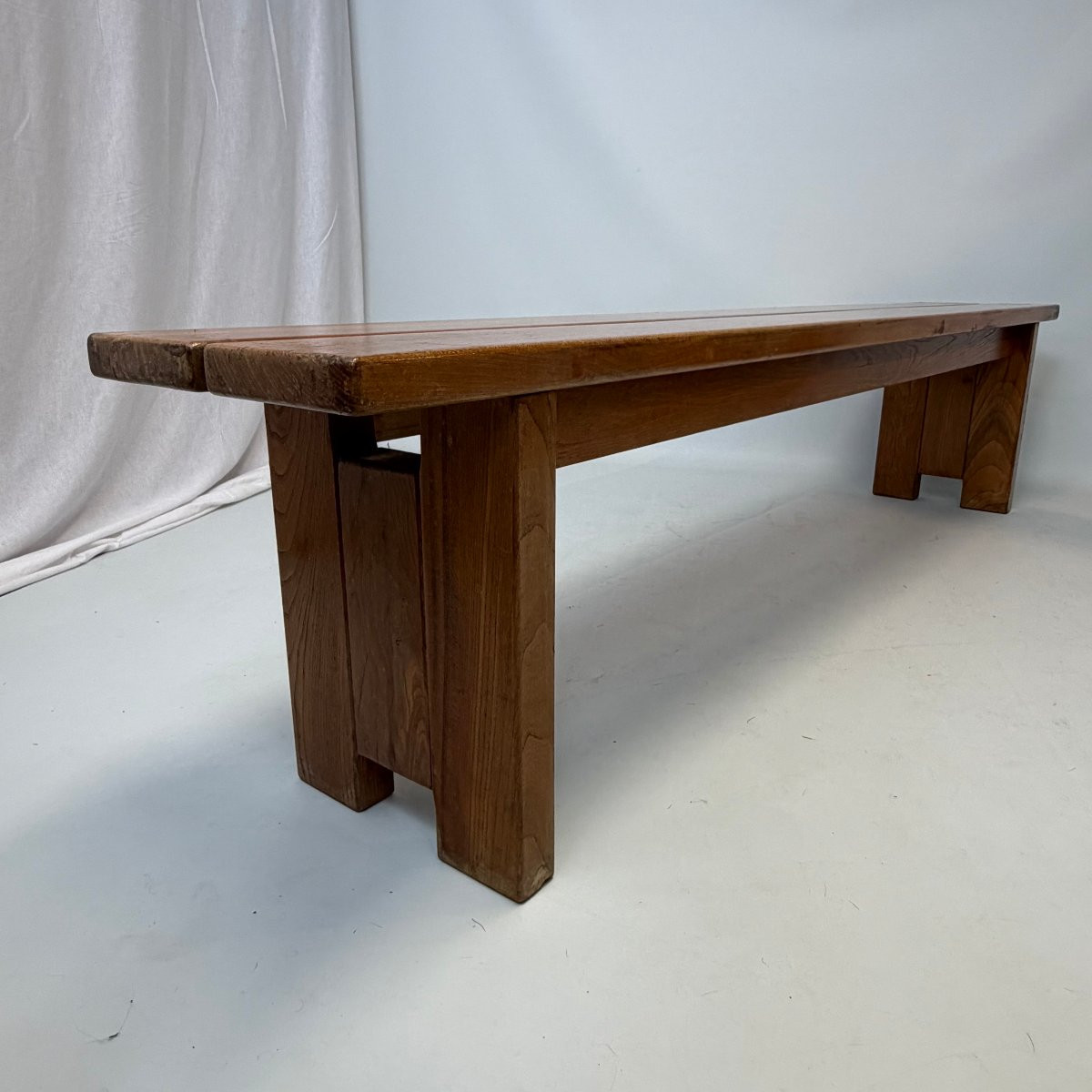 Brutalist Bench Made Of Elm Planks-photo-1