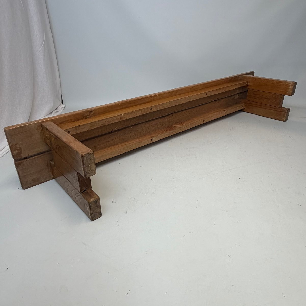 Brutalist Bench Made Of Elm Planks-photo-4