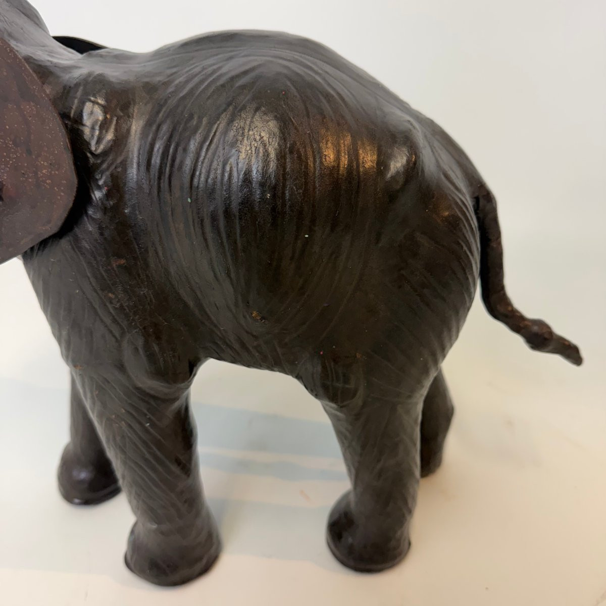 Mid-century Leather Elephant -photo-8
