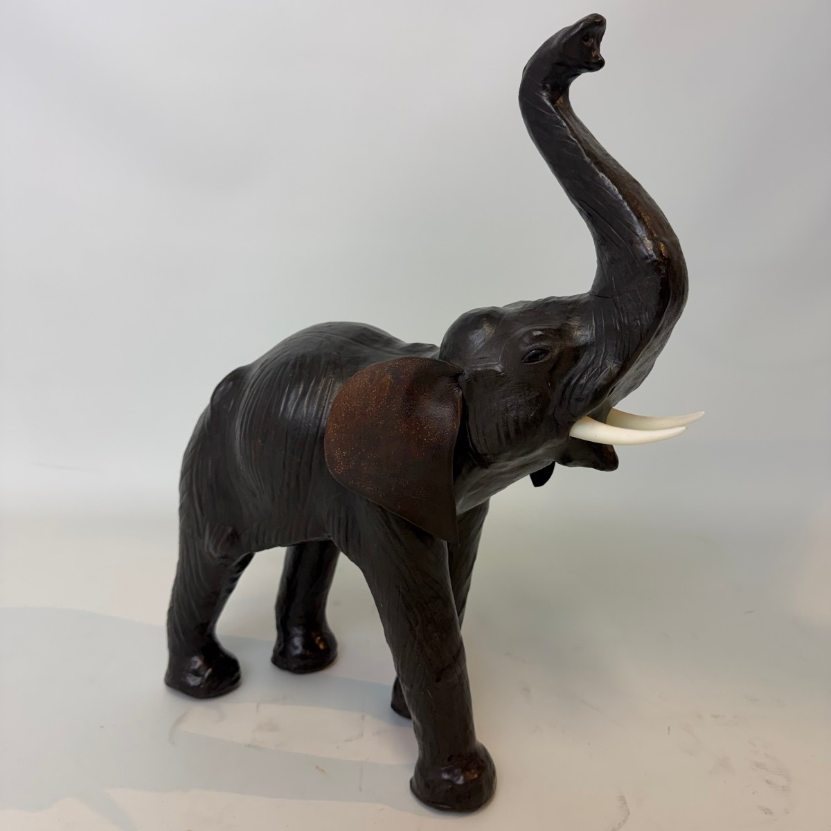 Mid-century Leather Elephant 