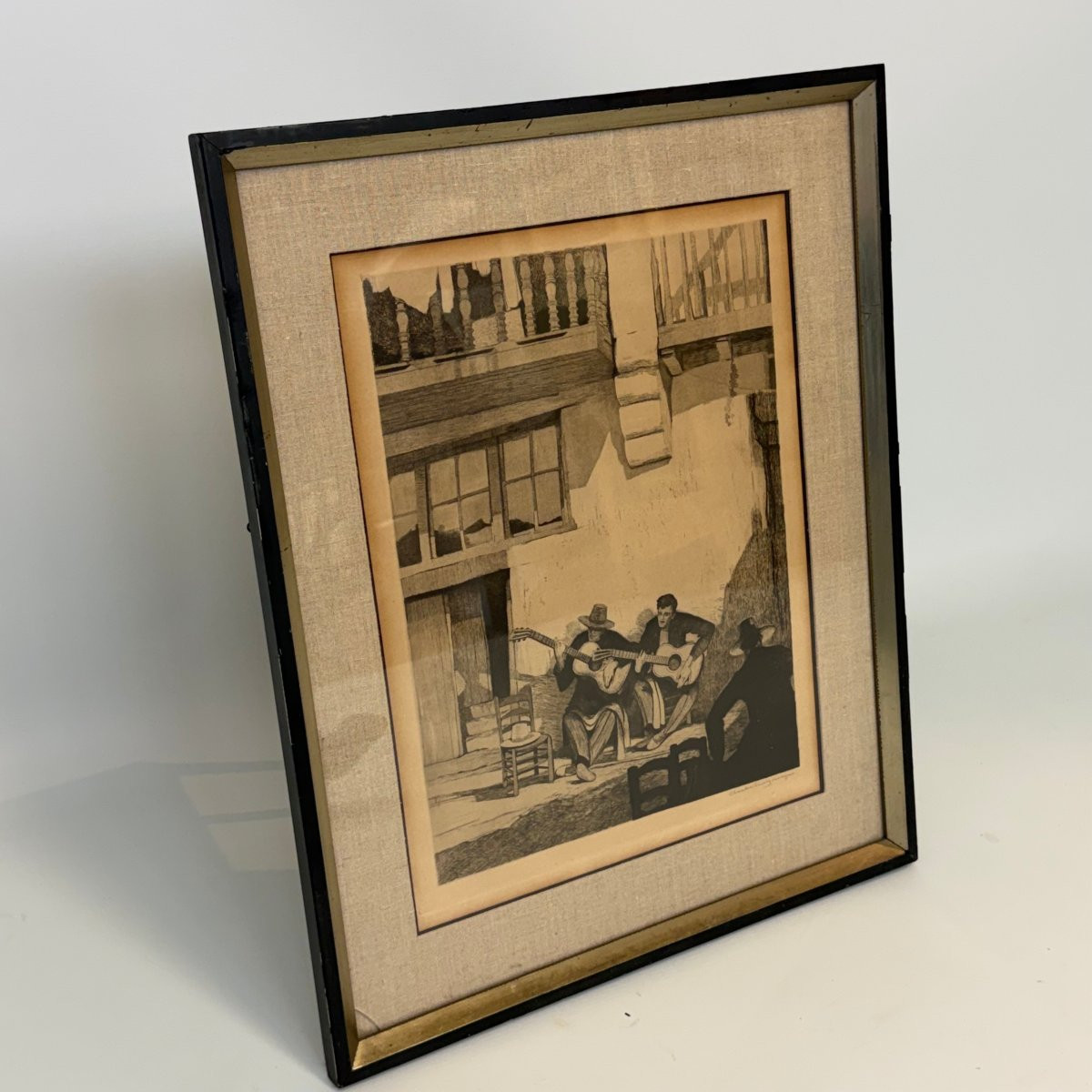 Gravure « Guitaristes » par Charles Swyncop -photo-2