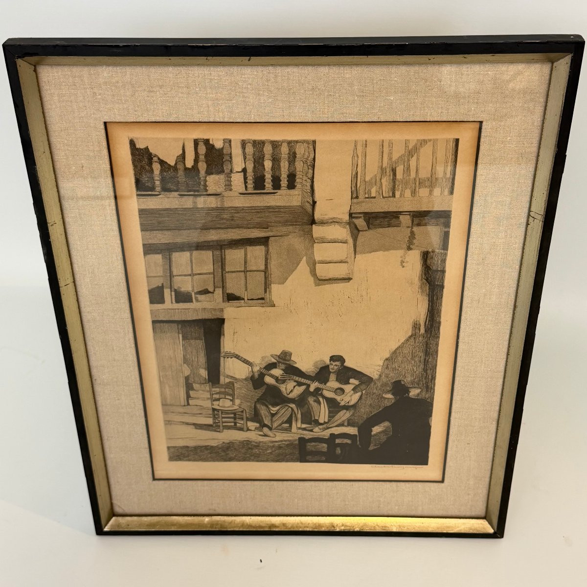 Gravure « Guitaristes » par Charles Swyncop -photo-3